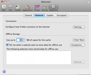 SSFF1 Firefox Preferences