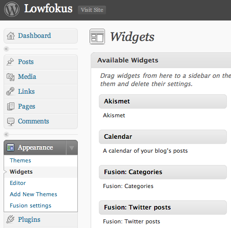 Dashboard Image Location of Twitter Widget in Dashboard