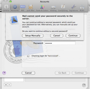 mailfail Mail Password Security Warning