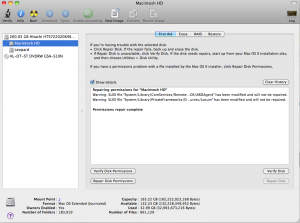 ssDiskUtilPermiss Disk Utility Repair Complete