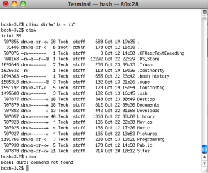 ssTermLSDIR Alias DOS dir to UNIX ls