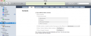 ssiTunesOpts1 iTunes iPhone Info Tab